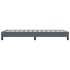 Estructura de cama sin colchón terciopelo gris oscuro 80x220
