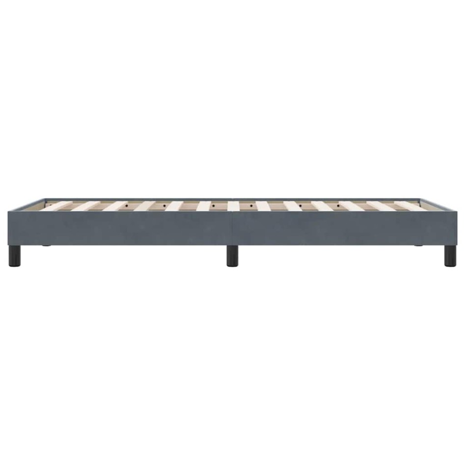 Estructura de cama sin colchón terciopelo gris oscuro 80x220