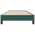 Estructura de cama sin colchón terciopelo verde oscuro