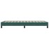 Estructura de cama sin colchón terciopelo verde oscuro