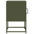 Mesita de noche de acero laminado verde oliva 36x39x60,5