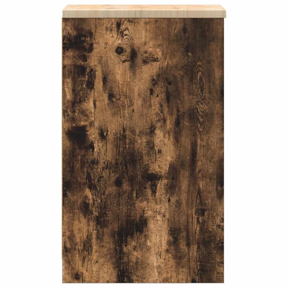 Armario de almacenamiento para garaje roble ahumado 30x51x85