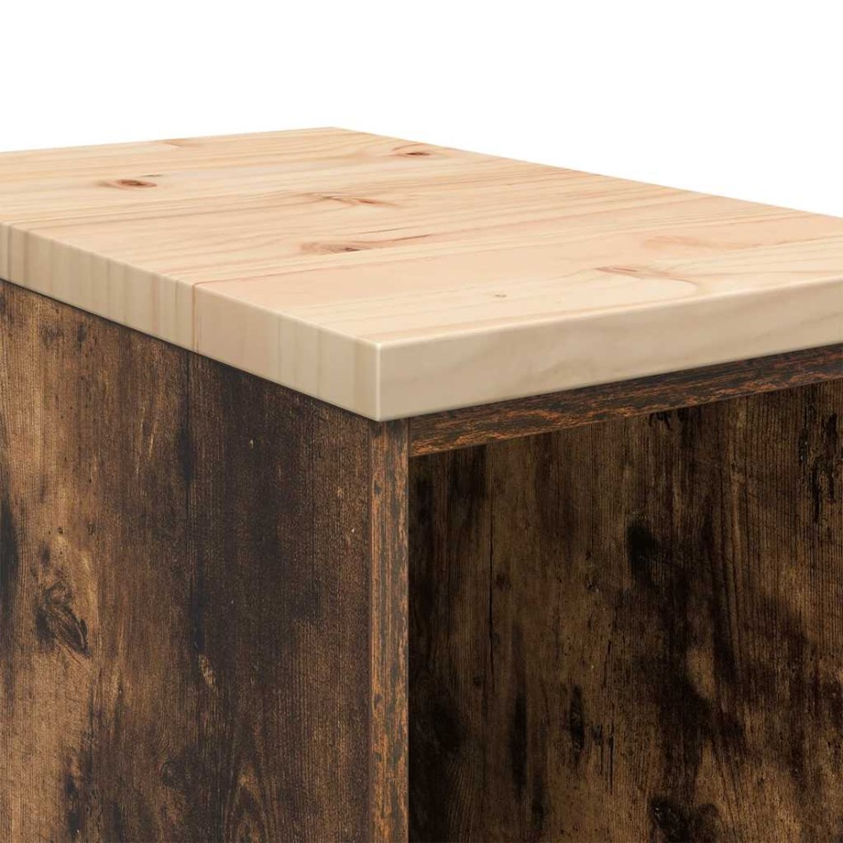 Armario de almacenamiento para garaje roble ahumado 30x51x85