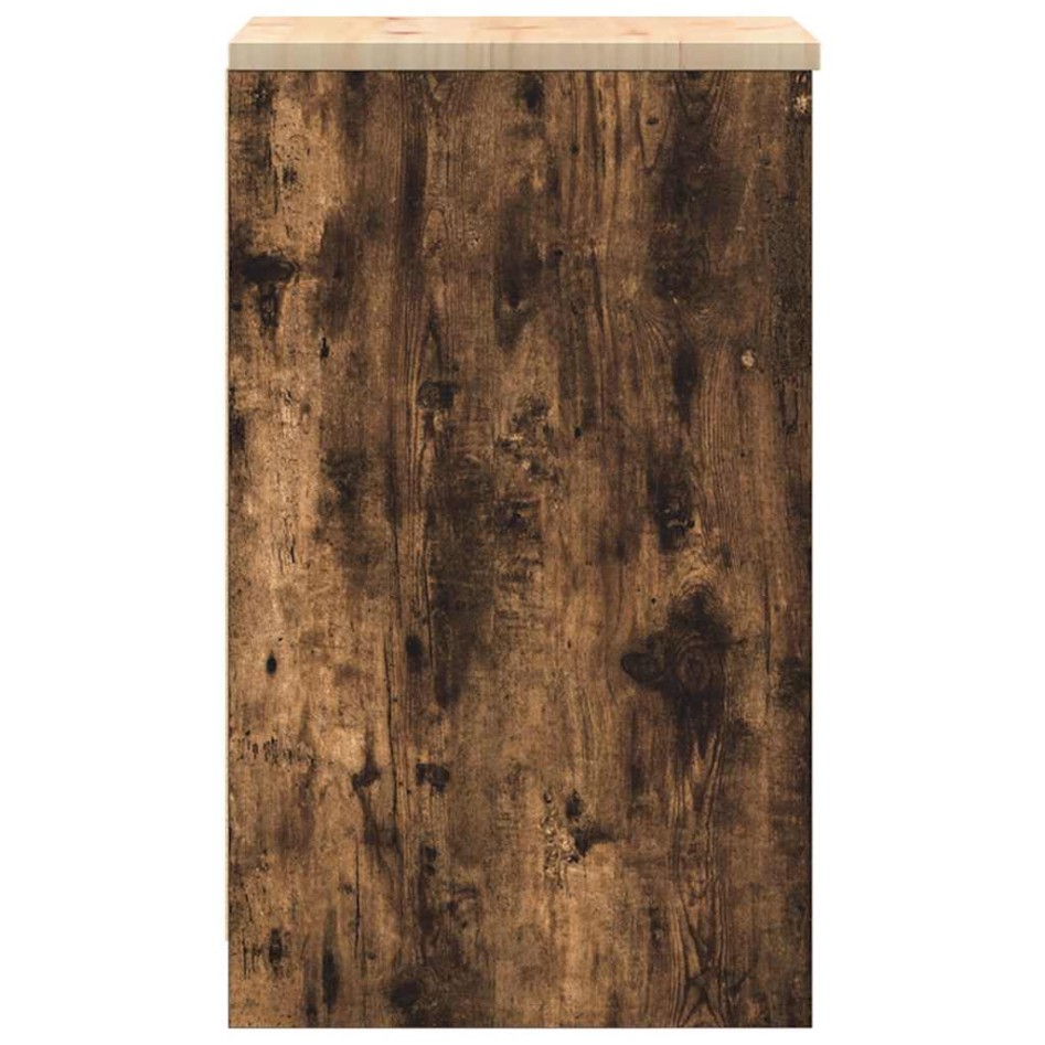 Armario de almacenamiento para garaje roble ahumado 40x51x85