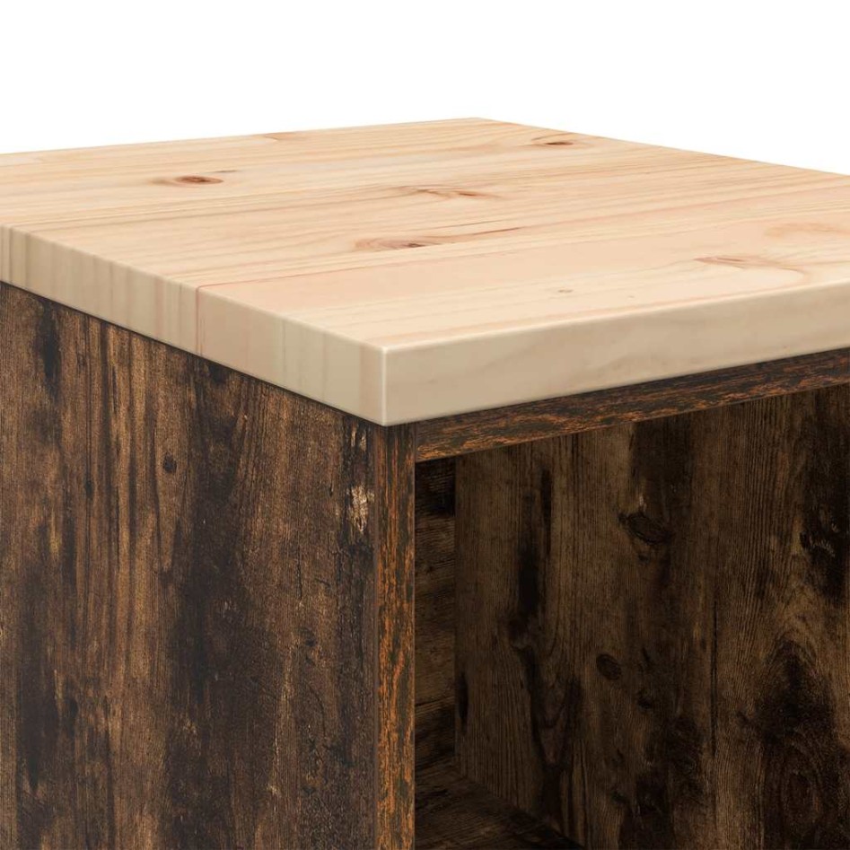 Armario de almacenamiento para garaje roble ahumado 40x51x85