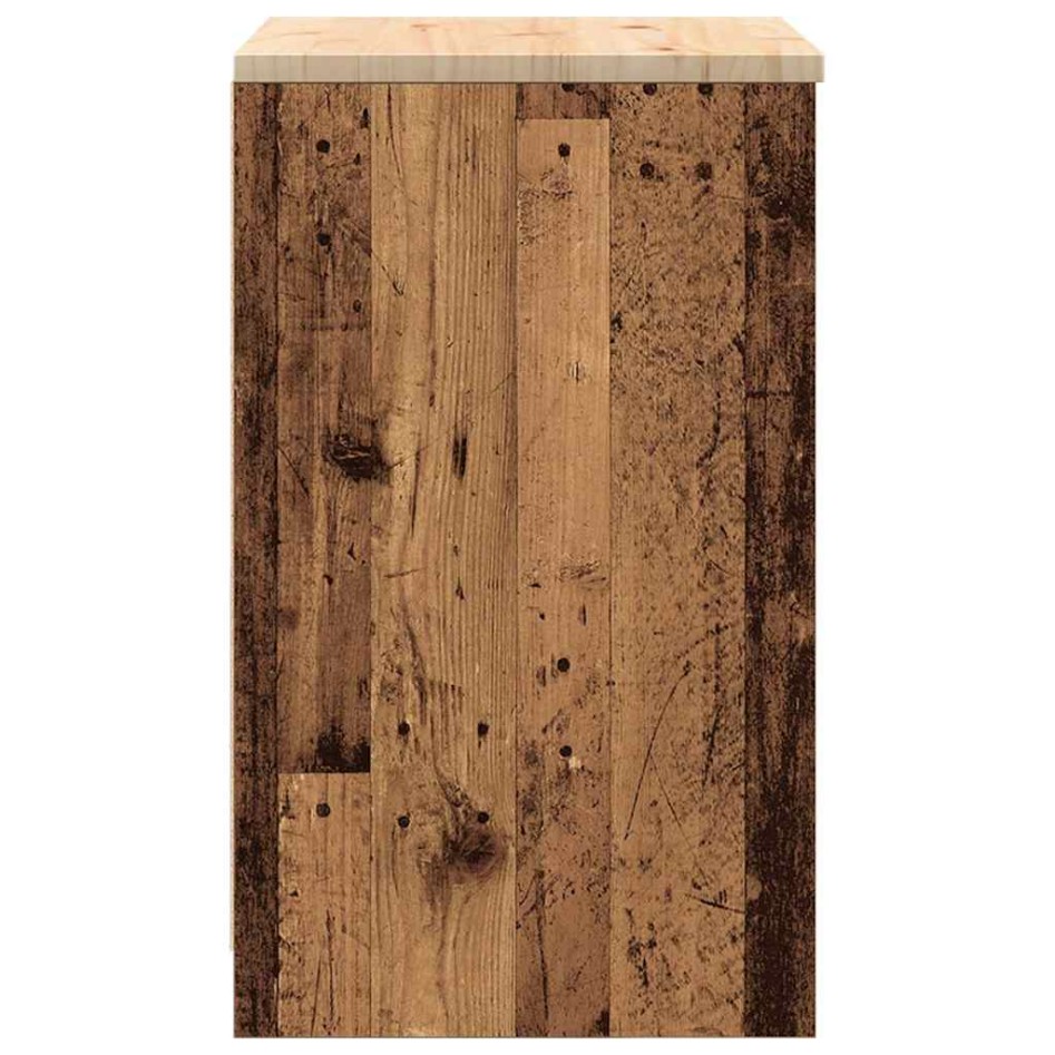 Armario garaje madera vieja 60x51x85 cm Madera maciza de