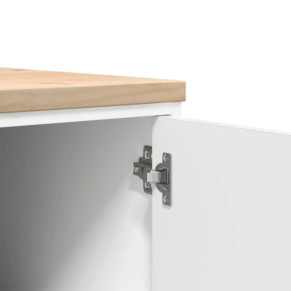 Armario de almacenamiento para garaje blanco 30x51x85