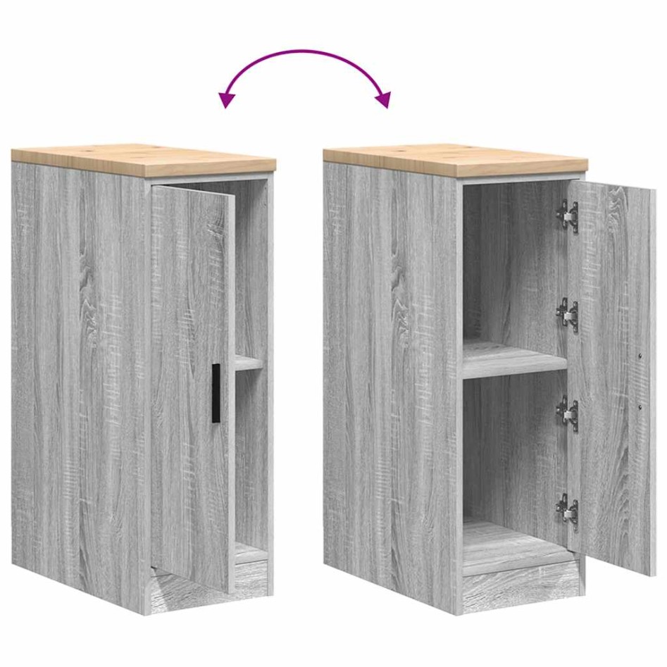 Armario de garaje de madera maciza pino gris Sonoma 30x51x85