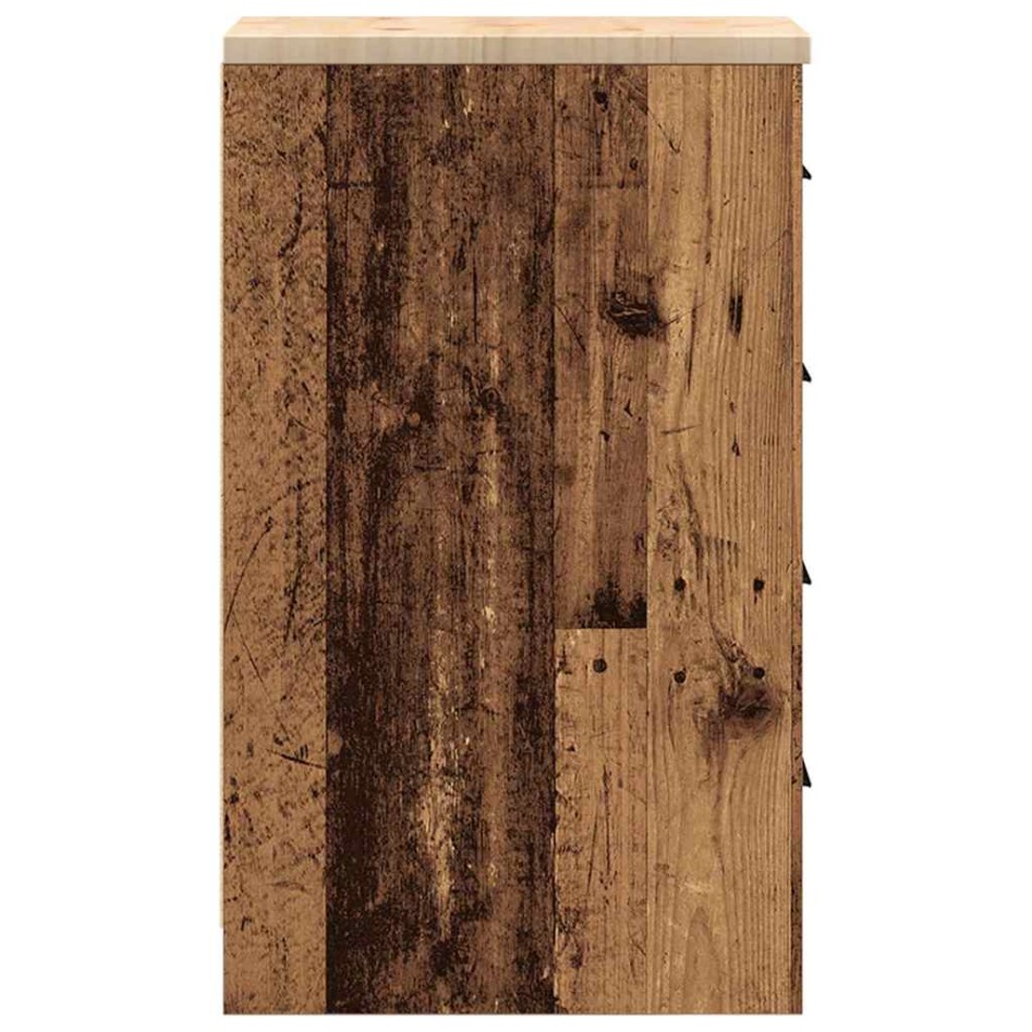 Armario de garaje de madera vieja 30x51x85