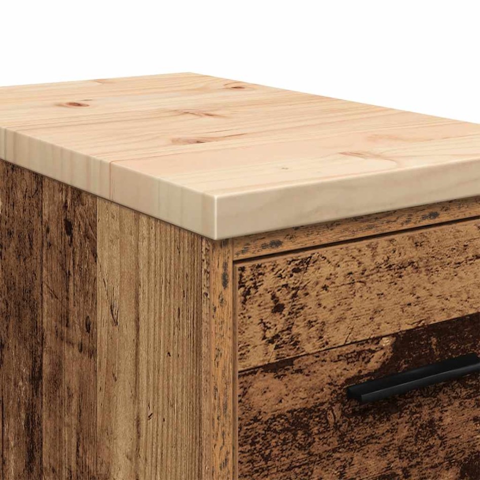 Armario de garaje de madera vieja 30x51x85