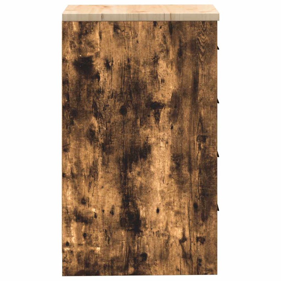 Armario de almacenamiento para garaje roble ahumado 40x51x85