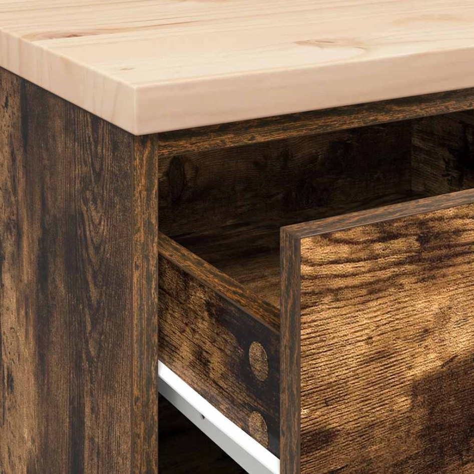 Armario de almacenamiento para garaje roble ahumado 40x51x85