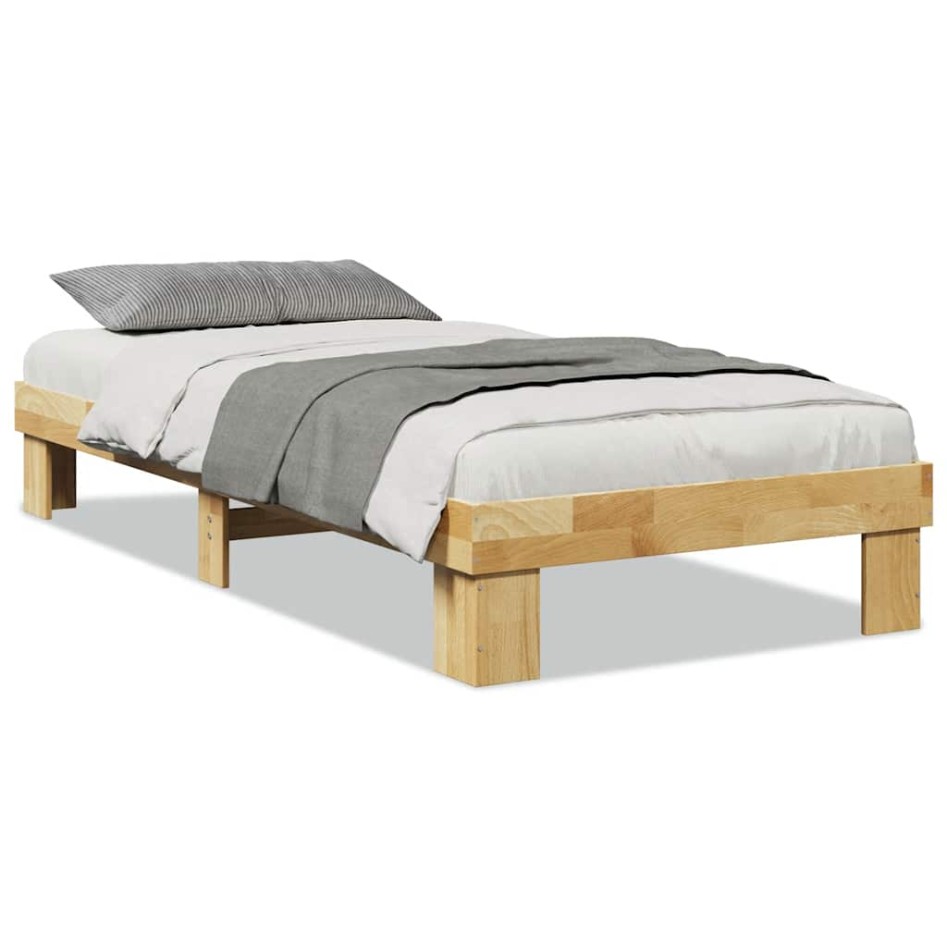 Estructura de cama sin colchón 90x190 cm madera maciza