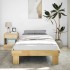 Estructura de cama sin colchón 90x190 cm madera maciza
