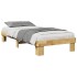 Estructura de cama sin colchón 90x190 cm madera maciza