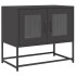 Mueble para TV acero laminado en frío negro 68x39x60,5