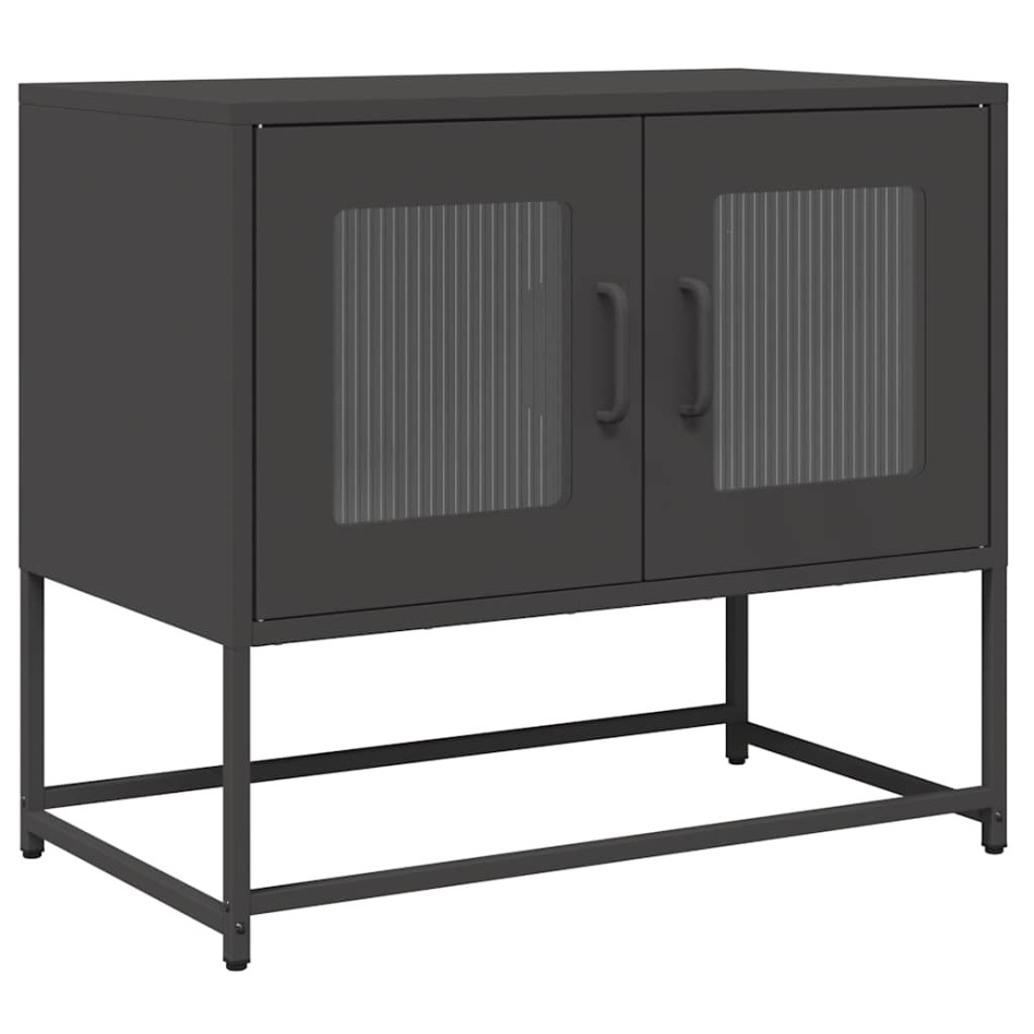 Mueble para TV acero laminado en frío negro 68x39x60,5