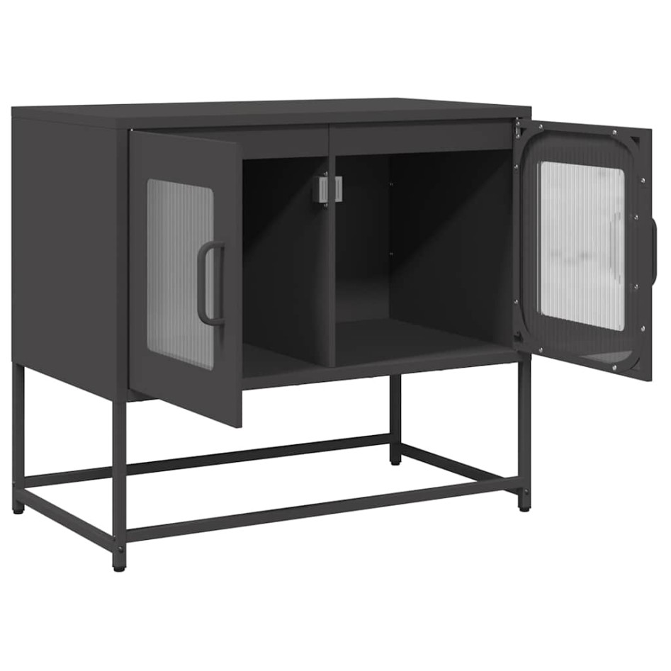 Mueble para TV acero laminado en frío negro 68x39x60,5