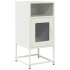 Mesita de noche acero laminado en frío blanco 36x39x78