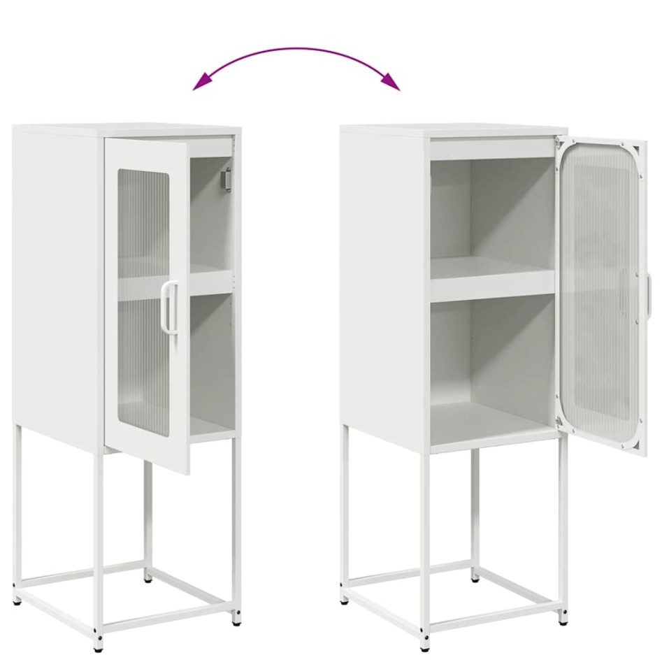 Aparador de acero laminado en frío blanco 36x39x107