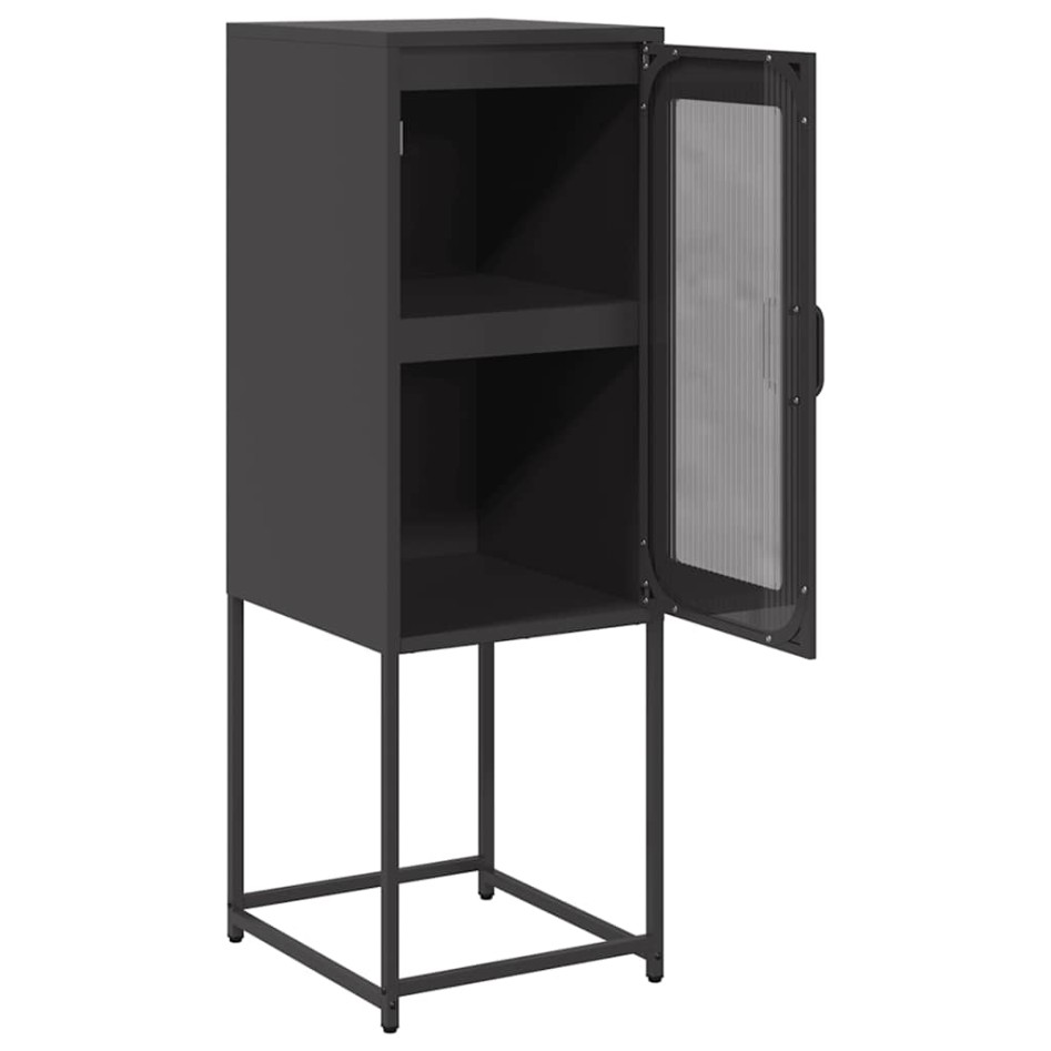 Aparador de acero laminado en frío negro 36x39x107