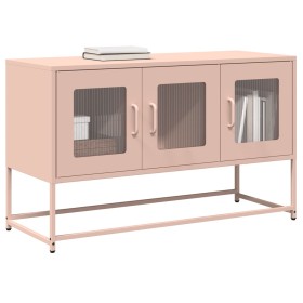 Mueble para TV acero laminado en frío rosa 100,5x39x60,5