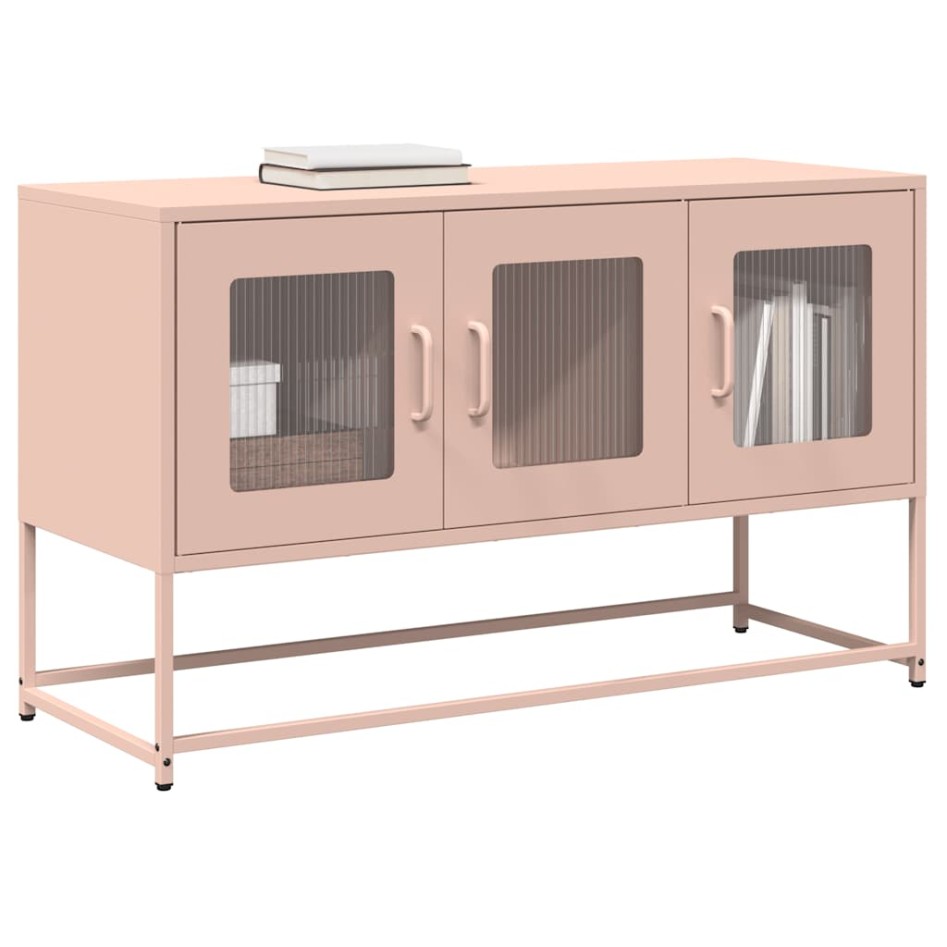 Mueble para TV acero laminado en frío rosa 100,5x39x60,5