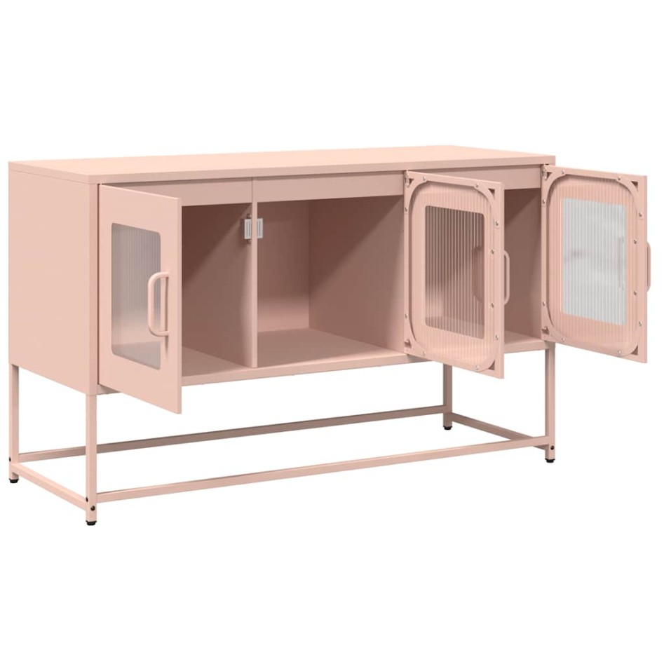 Mueble para TV acero laminado en frío rosa 100,5x39x60,5