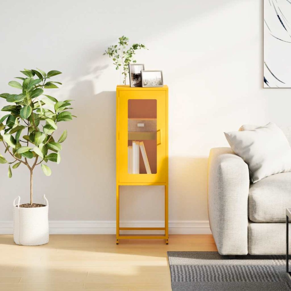 Aparador de acero laminado en frío amarillo 36x39x107