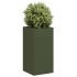Jardinera de acero laminado en frío verde oliva 40x40x80