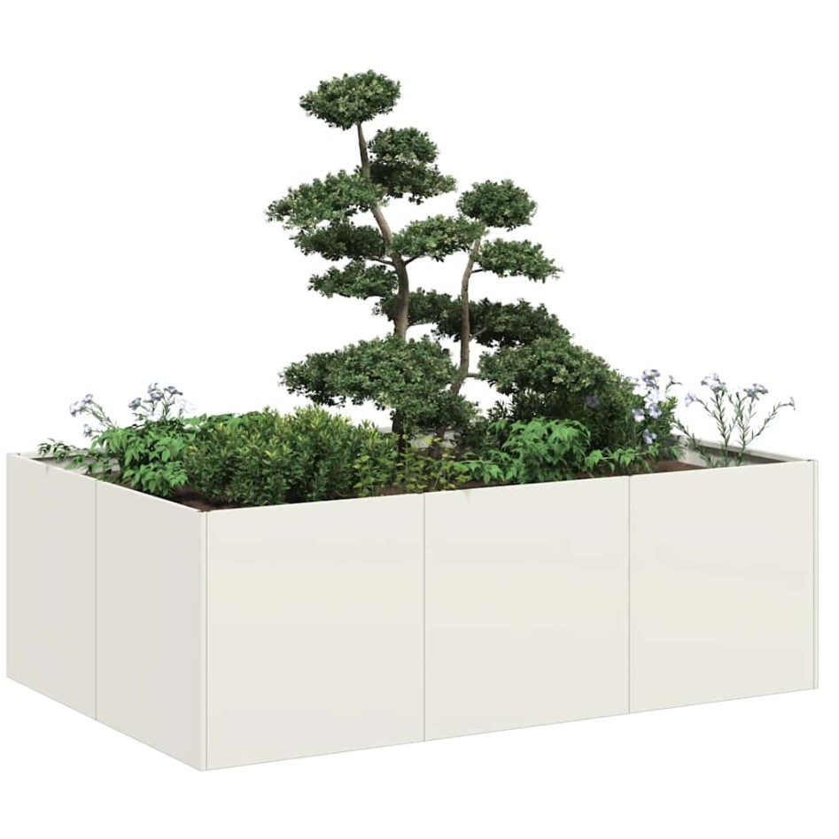 Jardinera acero blanco 120x80x40