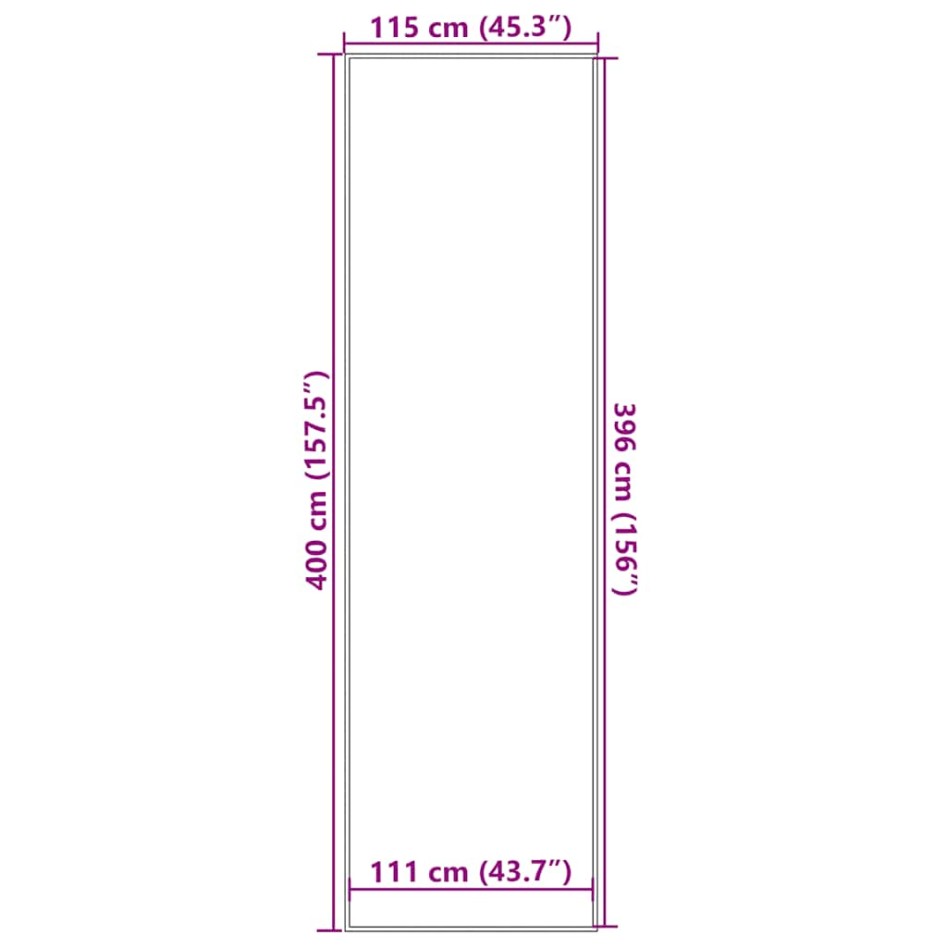 Felpudo antracita 115x400