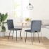 Sillas de comedor 2 unidades terciopelo gris