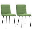 Sillas de comedor 2 unidades terciopelo verde claro