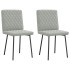 Sillas de comedor 2 unidades terciopelo gris