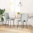 Sillas de comedor 2 unidades terciopelo gris