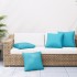 Cojines decorativos 4 uds tela turquesa 60x60