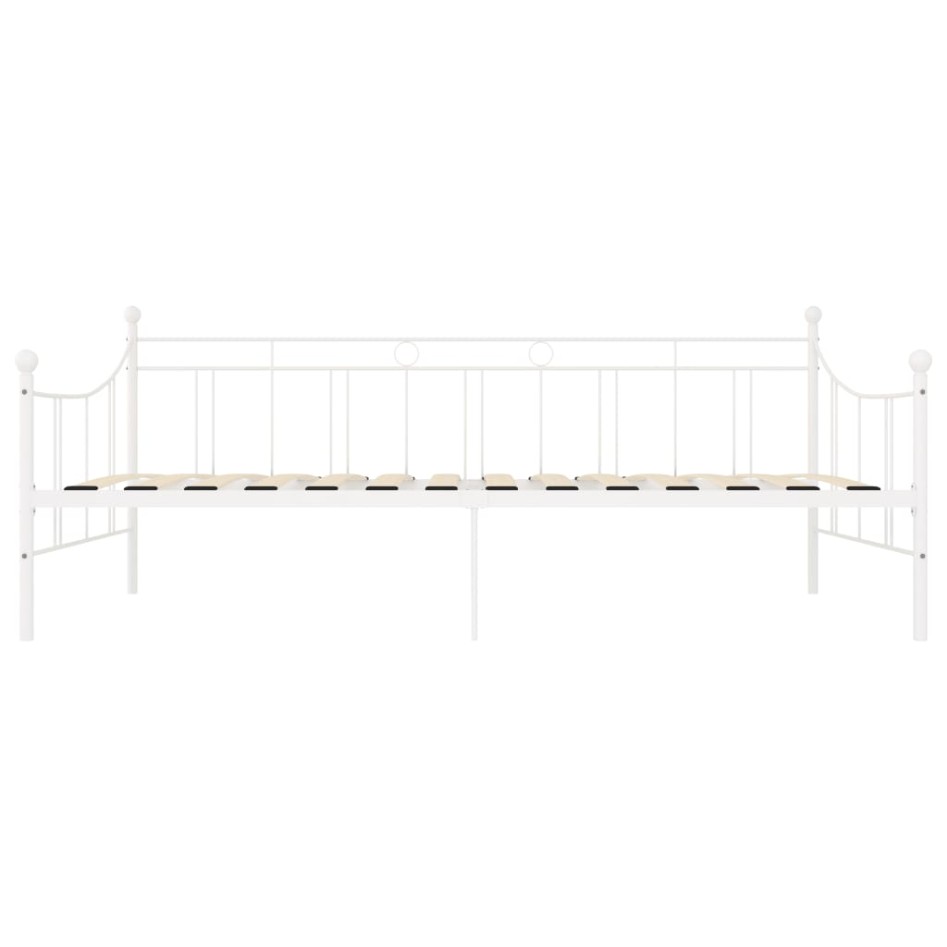 Estructura de cama de metal blanco 90x200