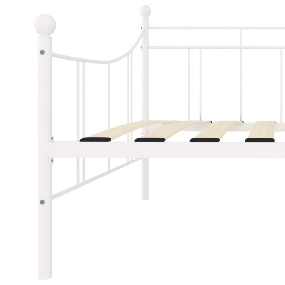 Estructura de cama de metal blanco 90x200