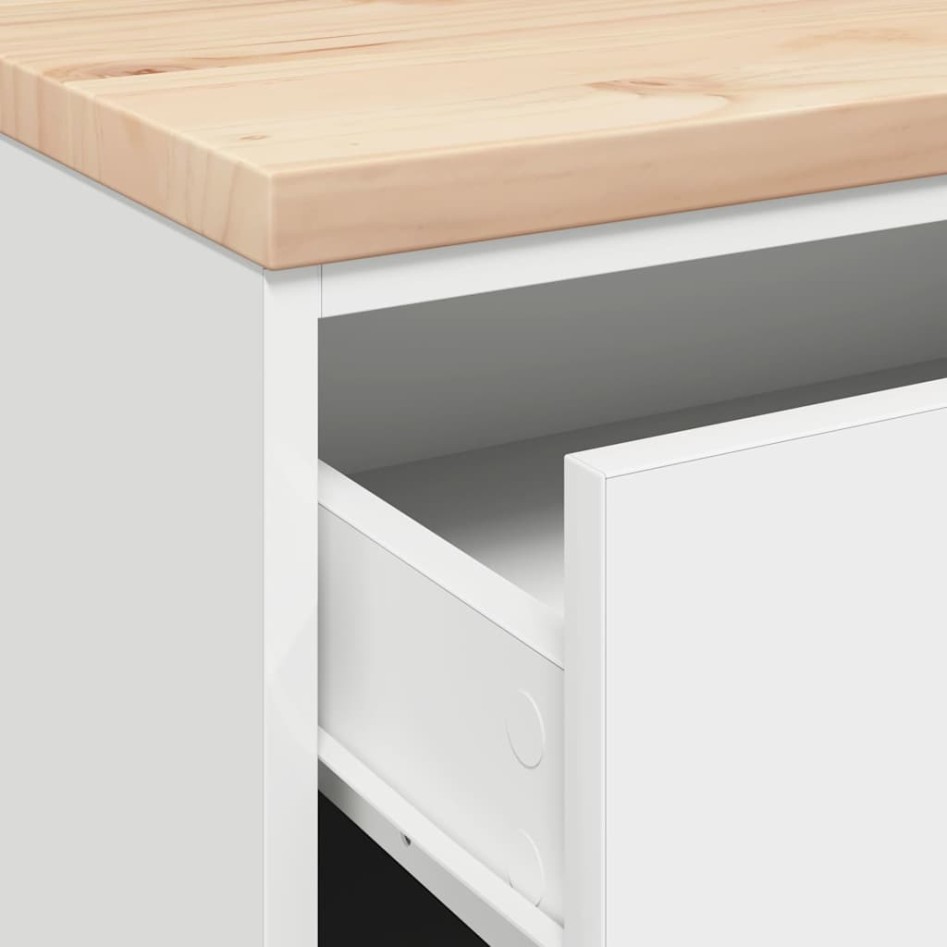 Armario de almacenamiento para garaje blanco 60x51x85