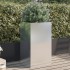 Jardinera de acero inoxidable plateado 42x38x75