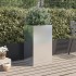Jardinera de acero inoxidable plateado 42x38x75