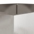 Jardinera de acero inoxidable plateado 42x38x75