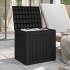 Caja de almacenaje de jardín polipropileno negra 55,5x43x53