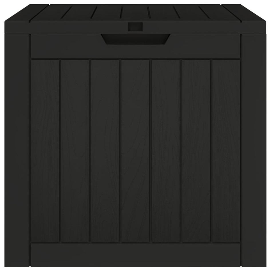 Caja de almacenaje de jardín polipropileno negra 55,5x43x53