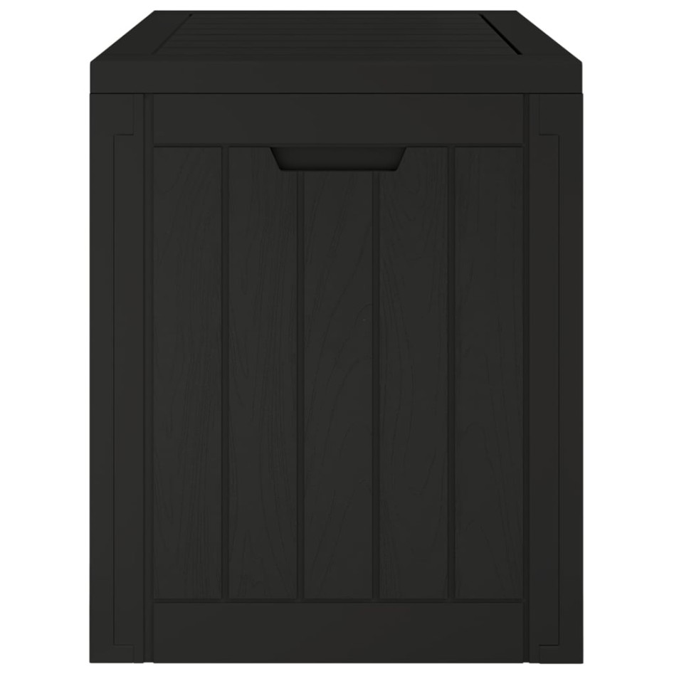 Caja de almacenaje de jardín polipropileno negra 55,5x43x53