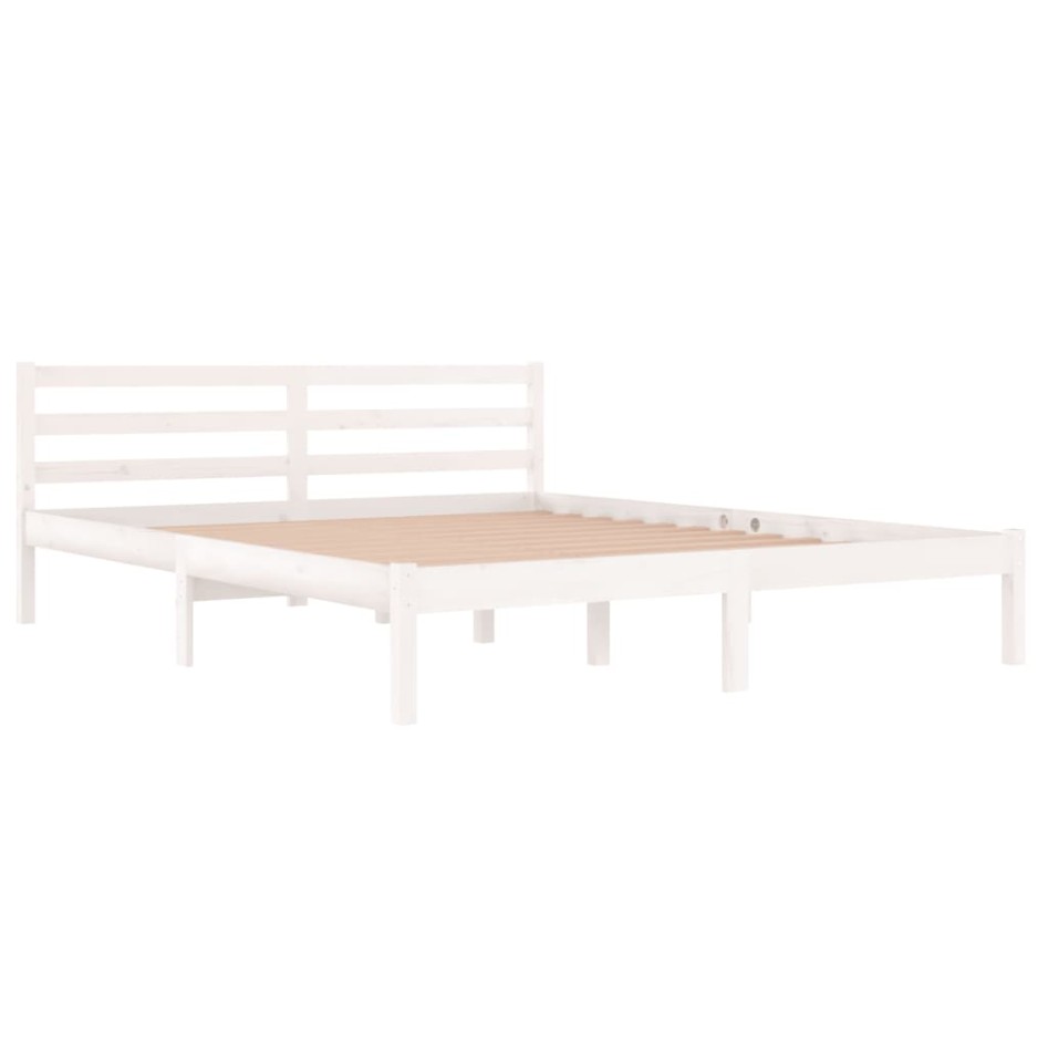 Estructura de cama madera maciza de pino blanco 160x200