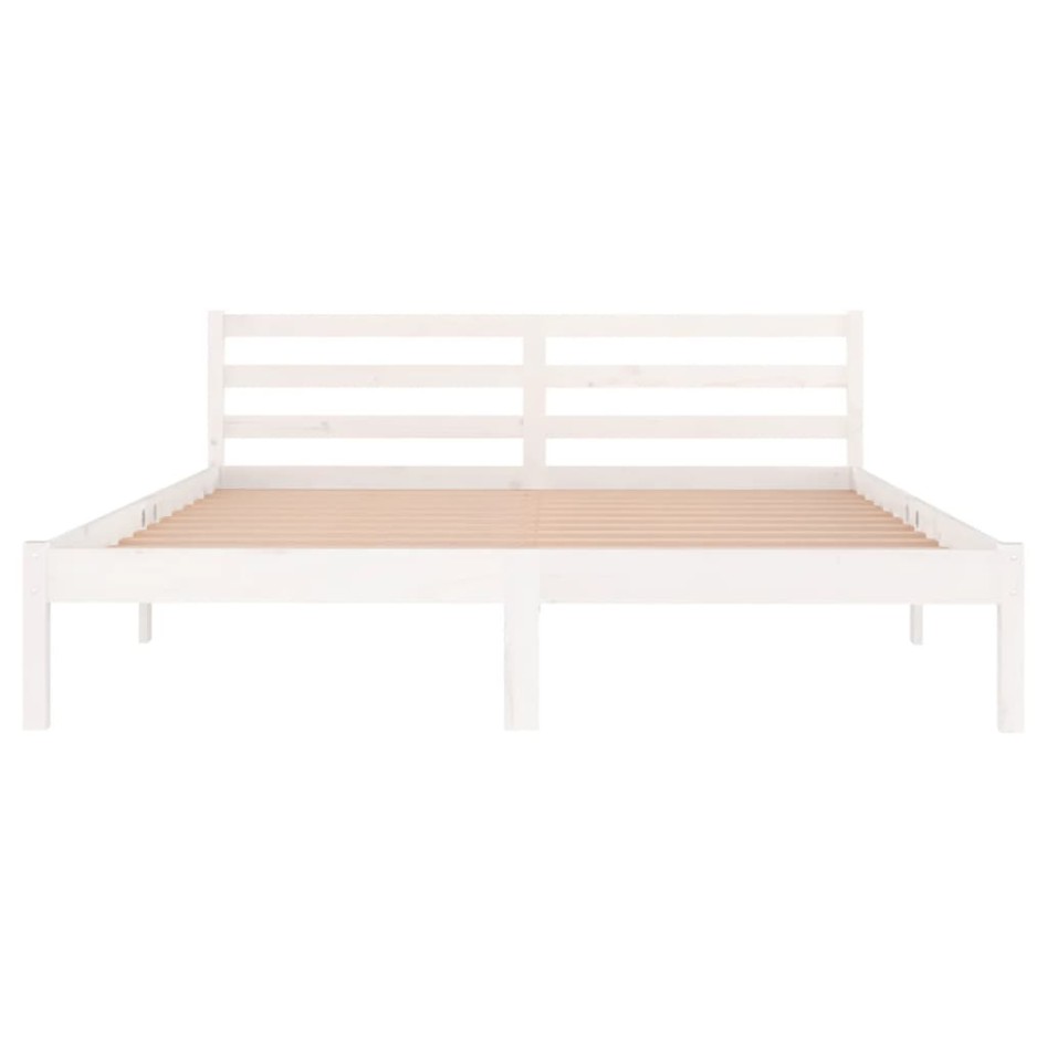 Estructura de cama madera maciza de pino blanco 160x200