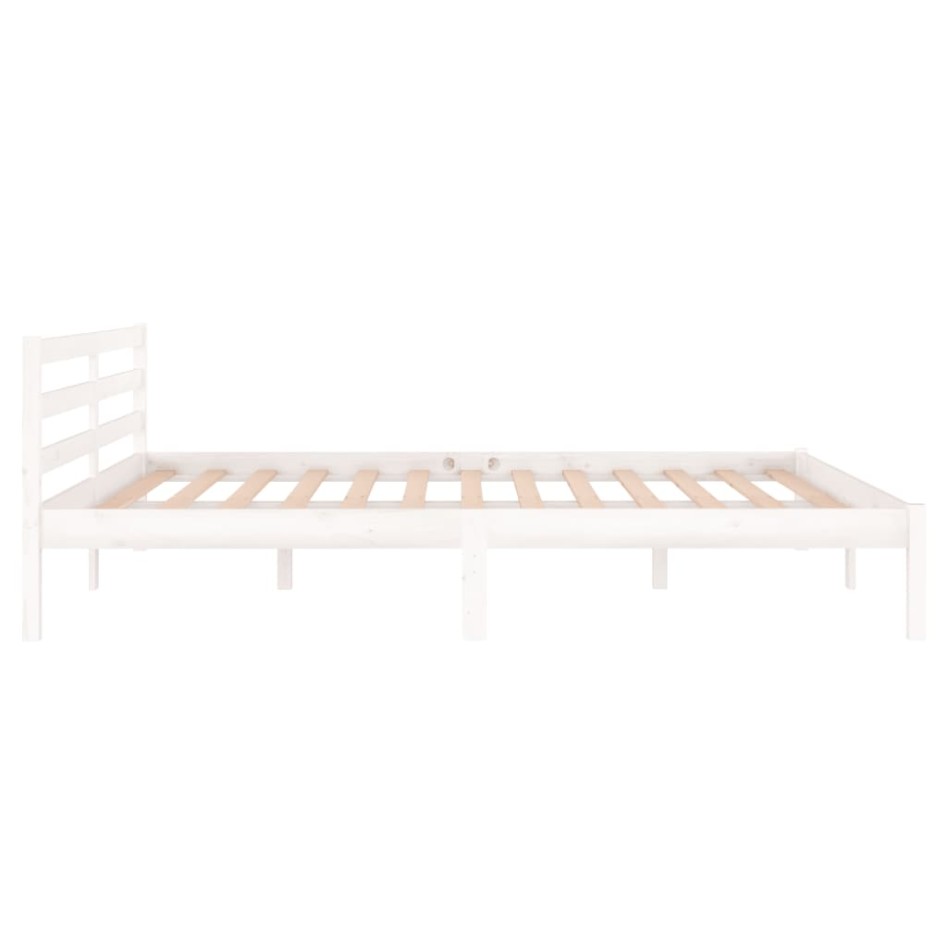 Estructura de cama madera maciza de pino blanco 160x200
