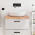 Encimera baño madera maciza tratada marrón claro 60x40x(2-6)